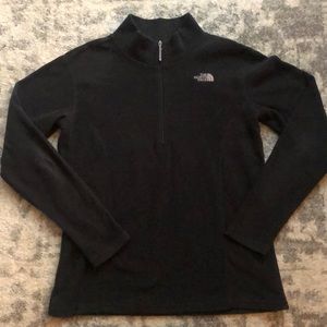 North face girls size XL black quarter zip
